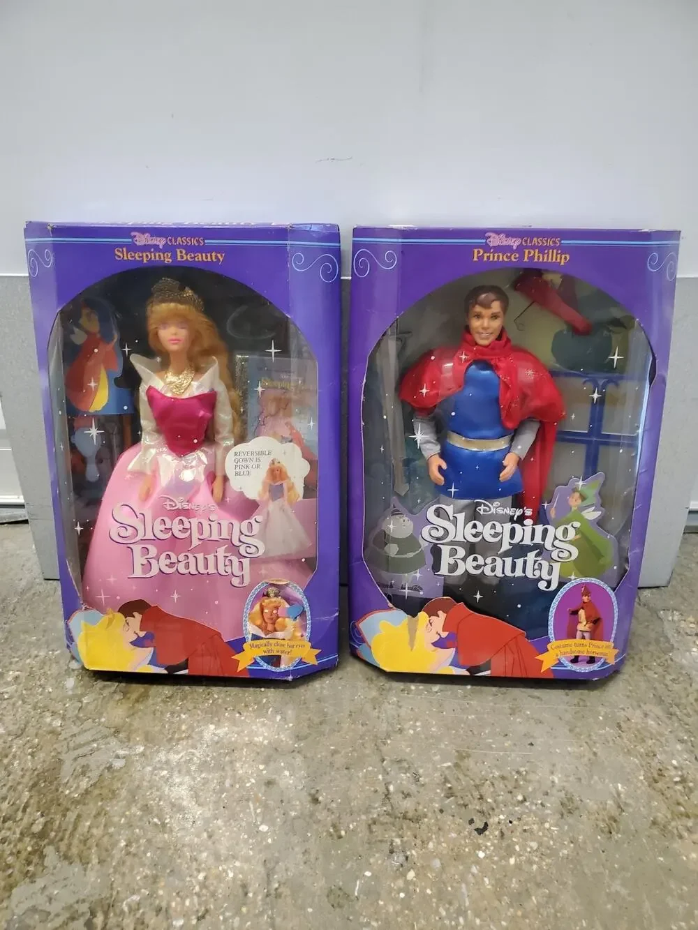 Vintage 1991 Disney Classics Sleeping Beauty & Prince Phillip Doll Set Mattel